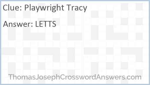 Playwright Tracy Answer