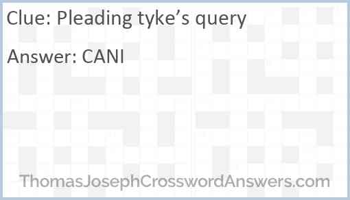 Pleading tyke’s query Answer