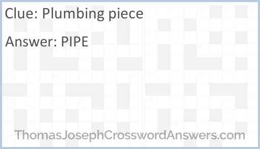 Plumbing piece Answer