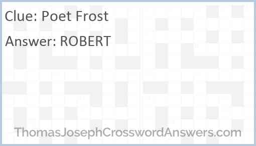 Poet Frost Answer