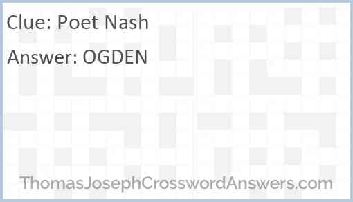 Poet Nash Answer