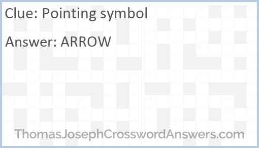 Pointing symbol Answer