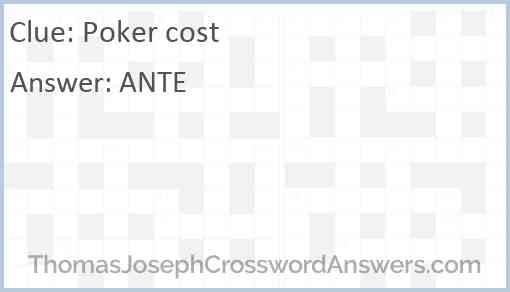 Poker cost Answer