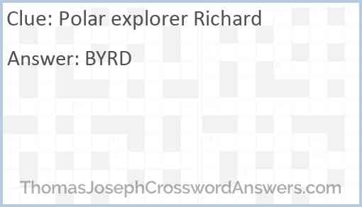 Polar explorer Richard Answer