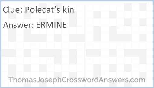 Polecat’s kin Answer