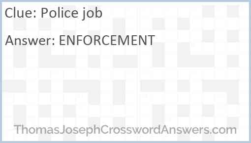 Police job Answer