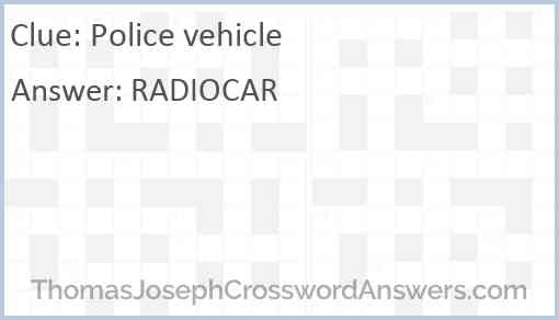 Police vehicle Answer