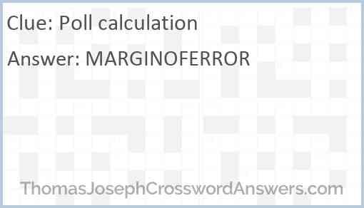 Poll calculation Answer