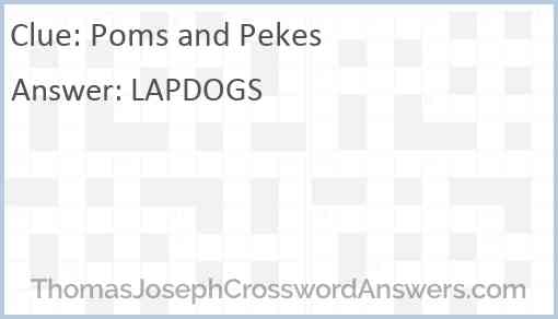 Poms and Pekes Answer