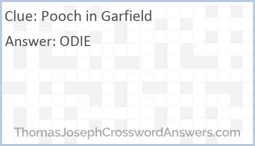 Pooch in Garfield Answer
