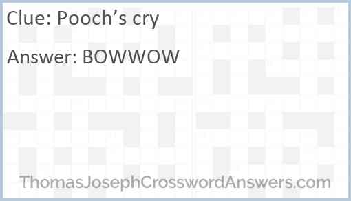 Pooch’s cry Answer