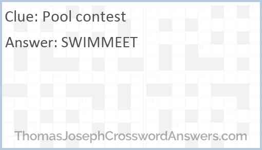 Pool contest Answer