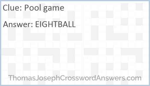 Pool game Answer
