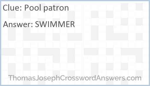 Pool patron Answer