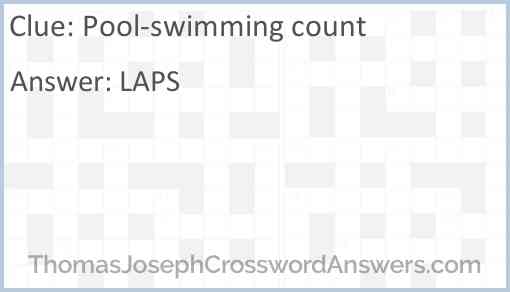 Pool-swimming count Answer