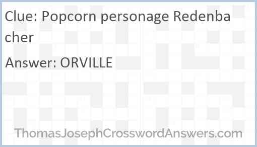 Popcorn personage Redenbacher Answer