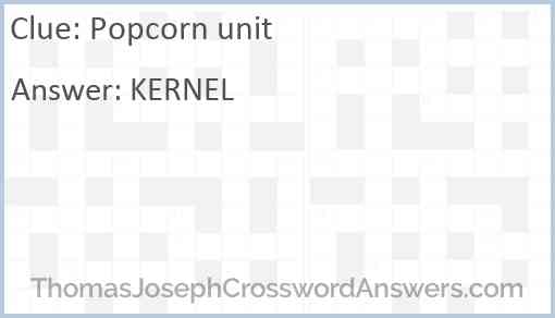 Popcorn unit Answer