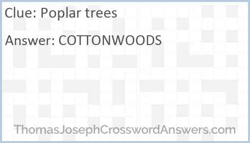 Poplar trees Answer