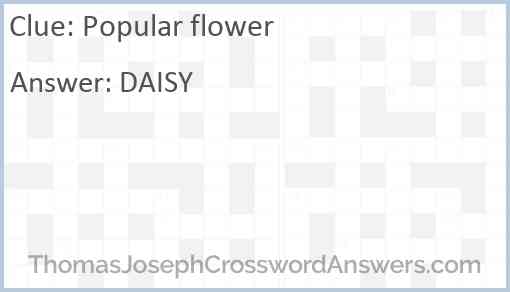 Popular flower Answer