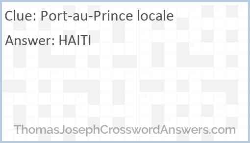 Port-au-Prince locale Answer