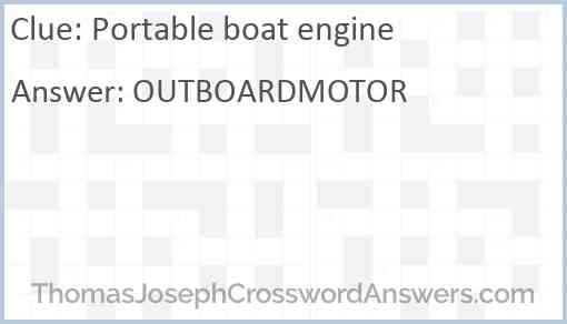 Portable boat engine Answer