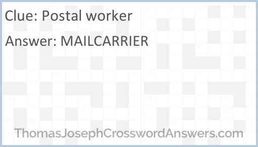 Postal worker Answer