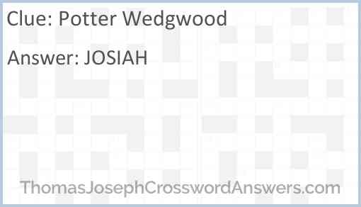 Potter Wedgwood Answer