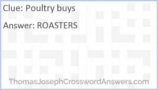Poultry buys Answer