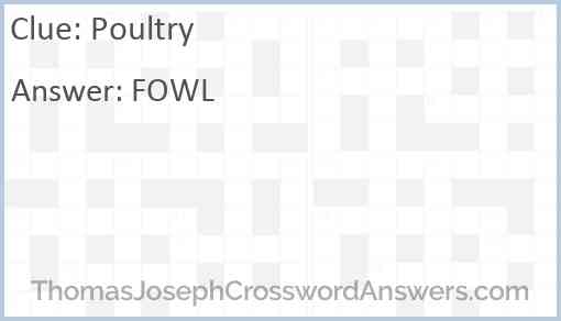 Poultry Answer
