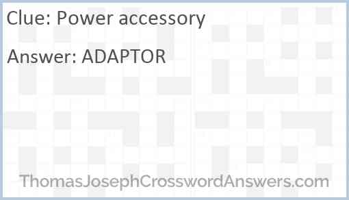 Power accessory Answer
