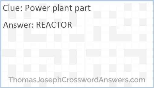 Power plant part Answer
