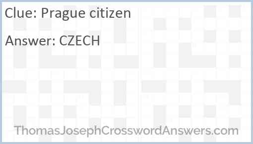Prague citizen Answer