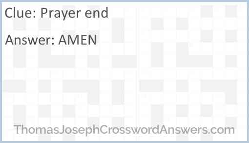 Prayer end Answer