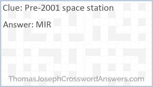 Pre-2001 space station Answer