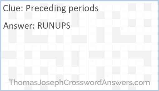 Preceding periods Answer