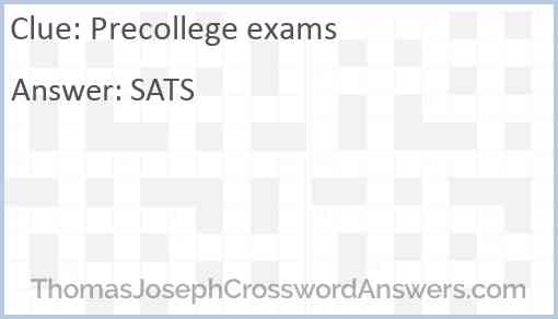 Precollege exams Answer