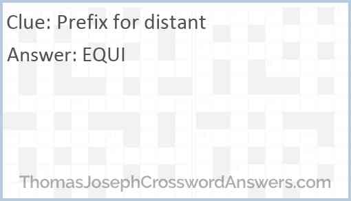 Prefix for distant Answer