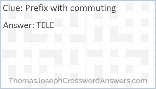 Prefix with commuting Answer