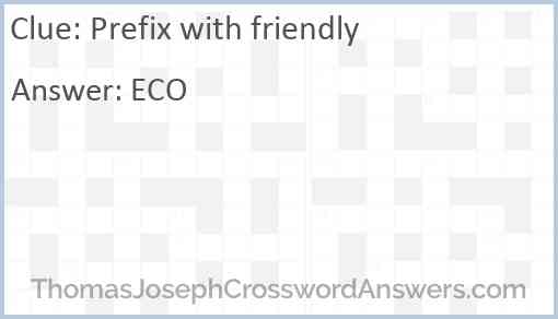 Prefix with friendly Answer