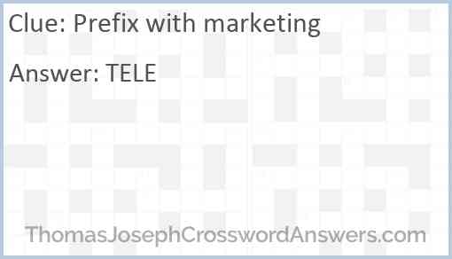 Prefix with marketing Answer