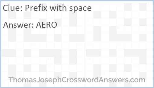 Prefix with space Answer