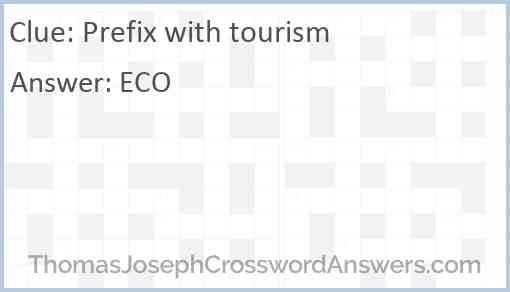 Prefix with tourism Answer