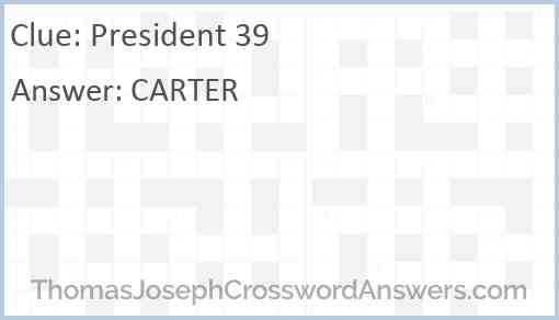President 39 Answer
