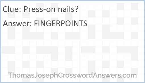 Press-on nails? Answer