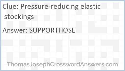 Pressure-reducing elastic stockings Answer