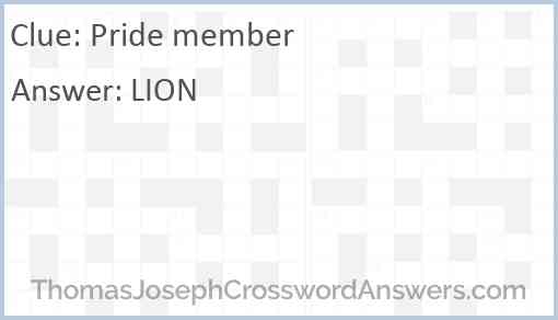 Pride member Answer