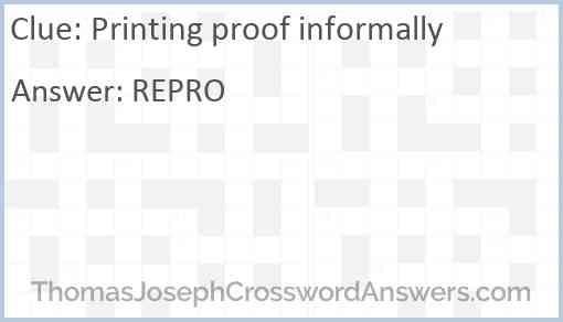 Printing proof informally Answer