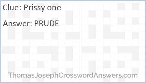 Prissy one Answer