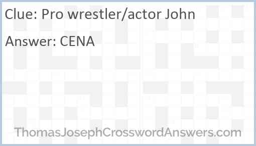 Pro wrestler/actor John Answer