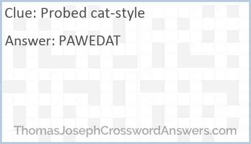 Probed cat-style Answer